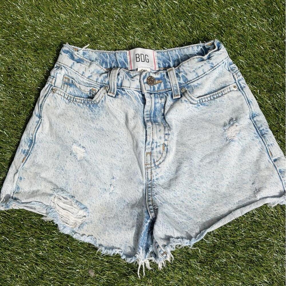 BDG light wash denim shorts